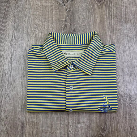 Share Donald Ross Mens Short Sleeve PINEHURST RESORT Performance Polo Shirt Size - Picture 1 of 10